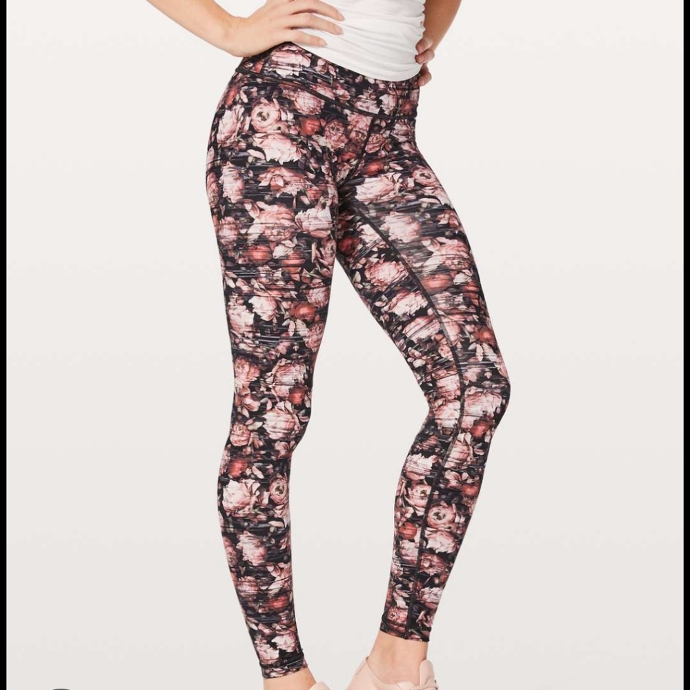 Lululemon peony multi pink Wunder Under Hi-Rise Tight leggings